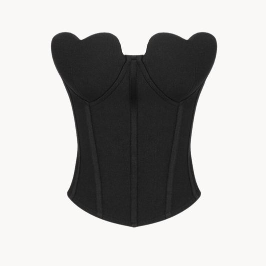 Heart Strapless Crop Corset Top - @styledbyhautexistence