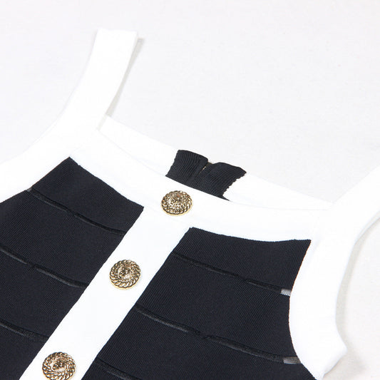 Knitted Sleeveless Tank Top Dress