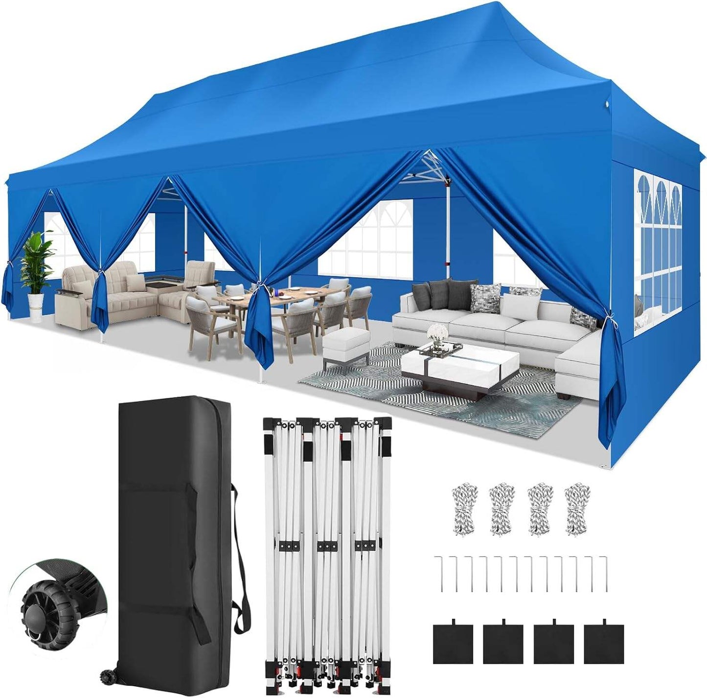 🔥 10x20 FT Premium Pop Up Canopy Tent | Heavy Duty Outdoor Event Shelter