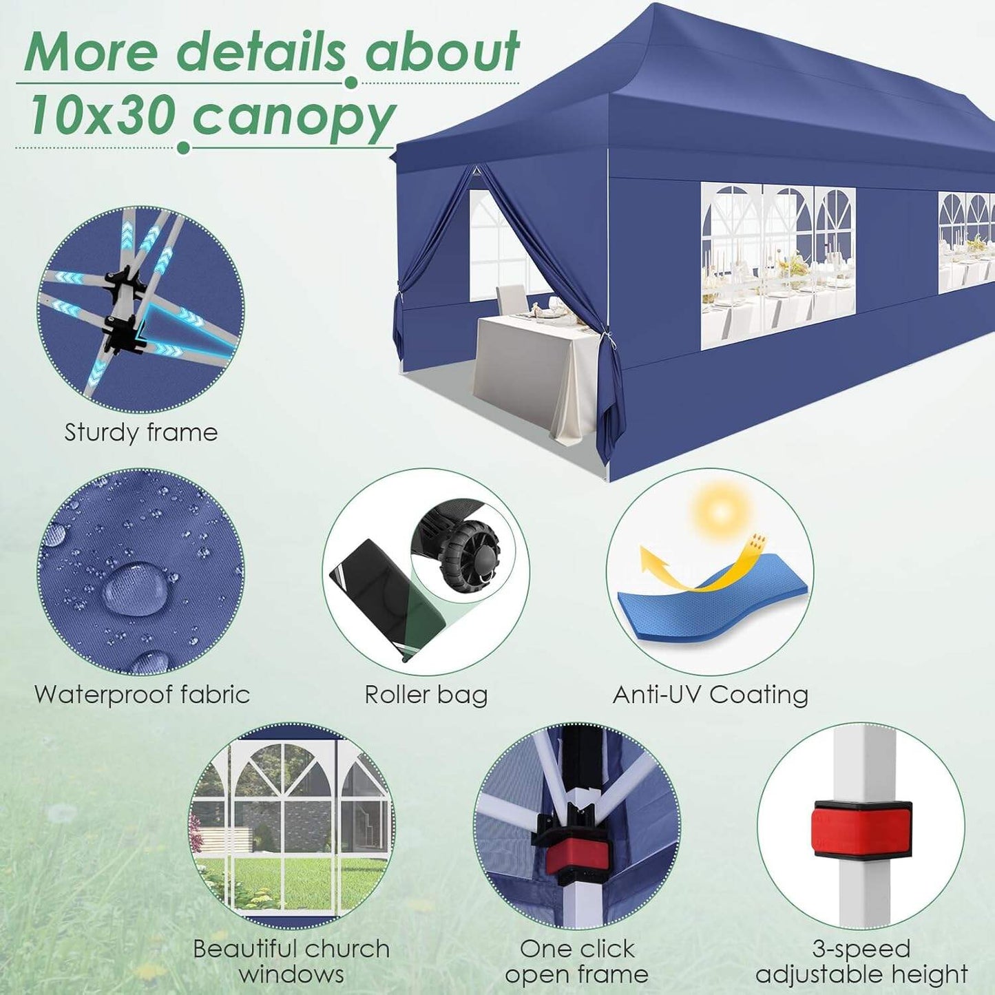 🔥 10x20 FT Premium Pop Up Canopy Tent | Heavy Duty Outdoor Event Shelter
