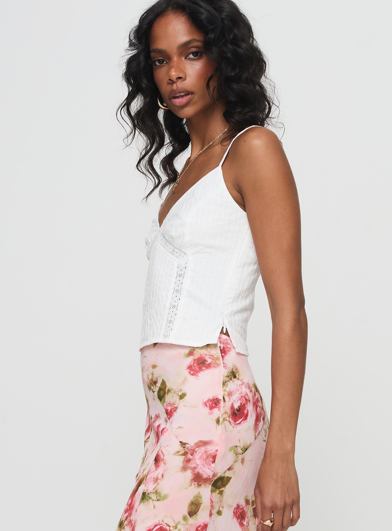 Rusha Cami Top White
