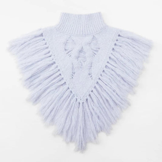 Fringed Knitted Cropped  Bib Top