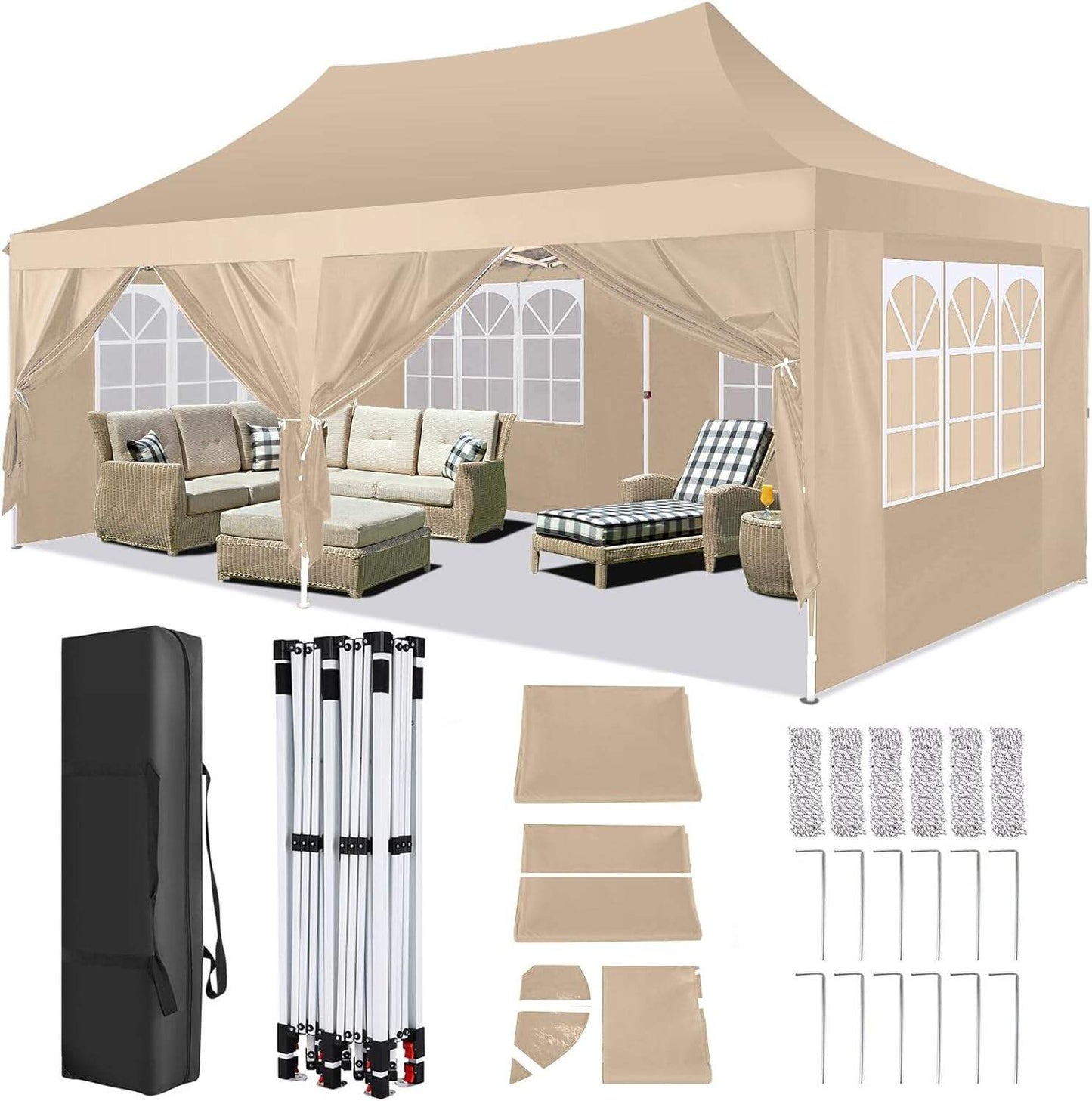 🔥 10x20 FT Premium Pop Up Canopy Tent | Heavy Duty Outdoor Event Shelter
