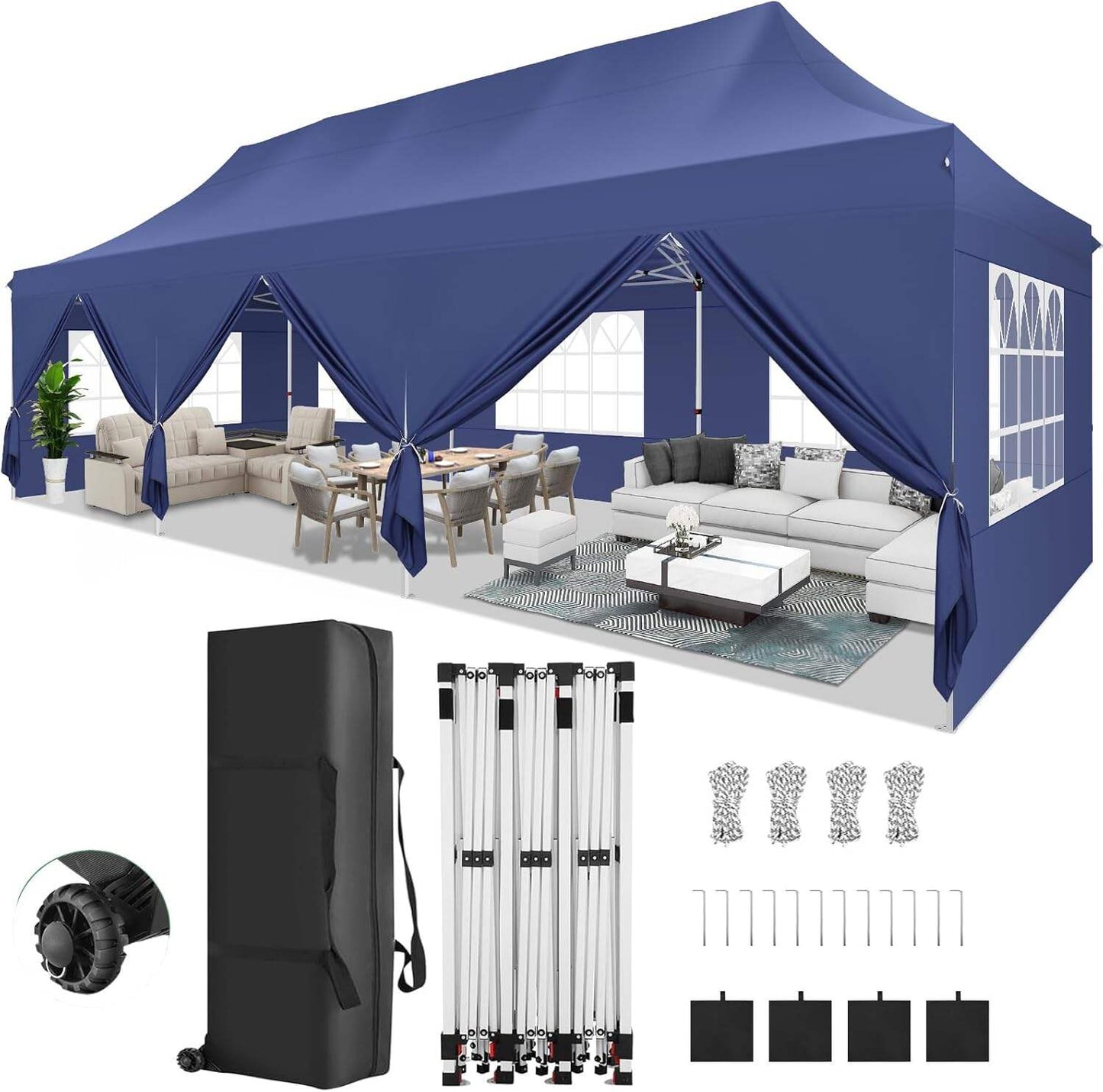 🔥 10x20 FT Premium Pop Up Canopy Tent | Heavy Duty Outdoor Event Shelter