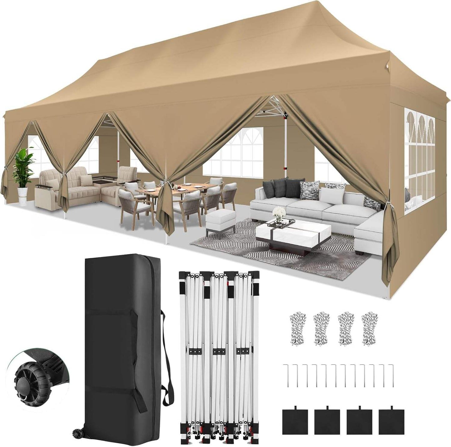 🔥 10x20 FT Premium Pop Up Canopy Tent | Heavy Duty Outdoor Event Shelter