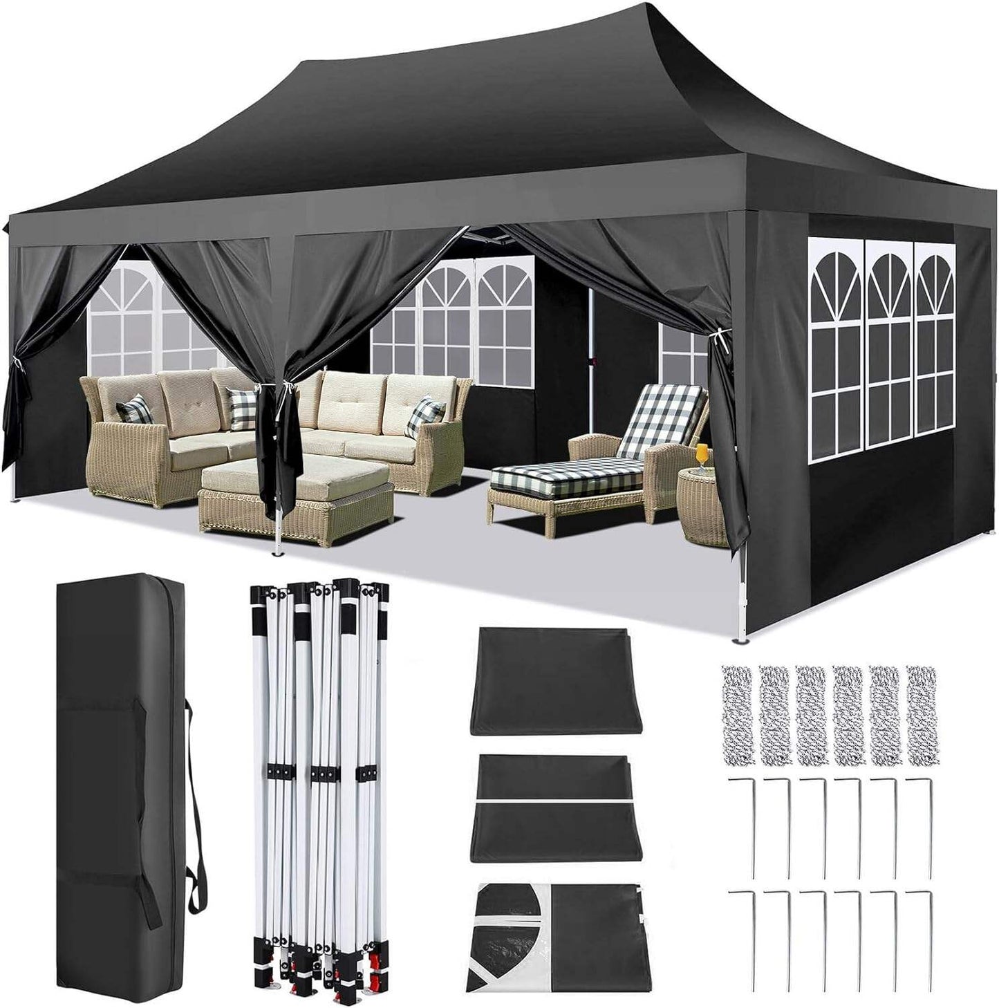 🔥 10x20 FT Premium Pop Up Canopy Tent | Heavy Duty Outdoor Event Shelter