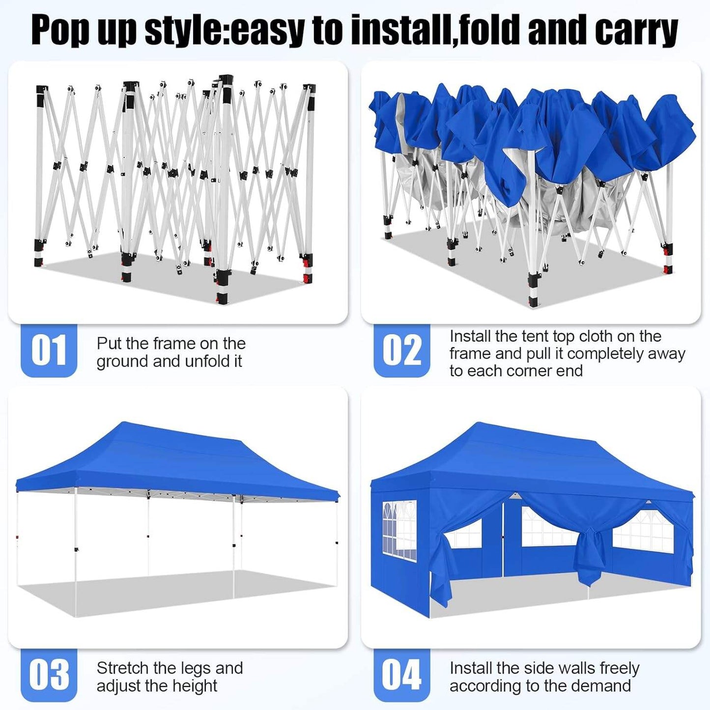 🔥 10x20 FT Premium Pop Up Canopy Tent | Heavy Duty Outdoor Event Shelter