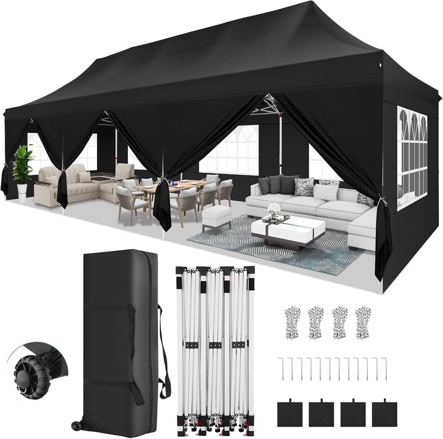🔥 10x20 FT Premium Pop Up Canopy Tent | Heavy Duty Outdoor Event Shelter