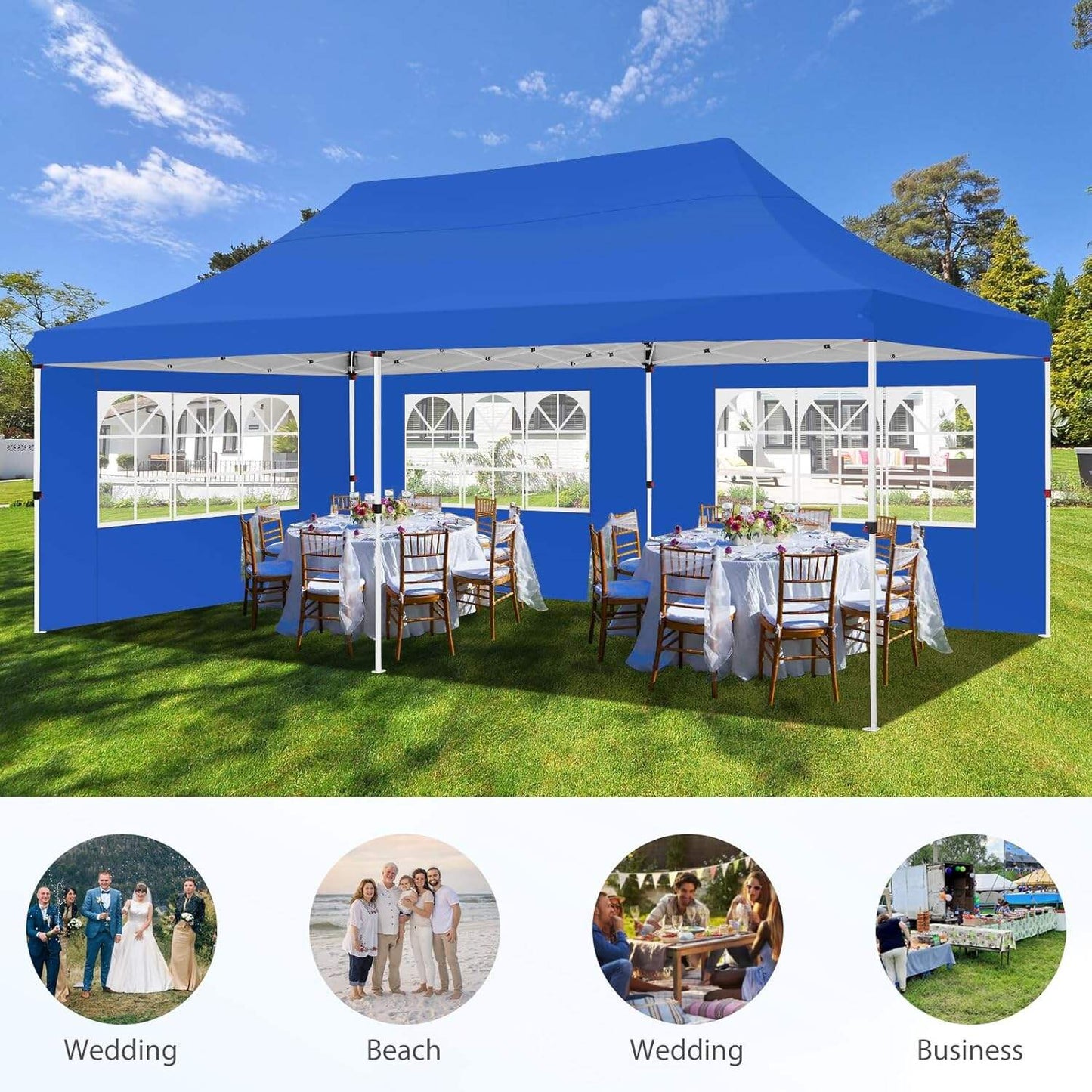 🔥 10x20 FT Premium Pop Up Canopy Tent | Heavy Duty Outdoor Event Shelter